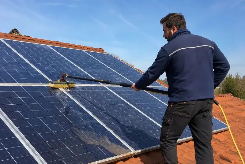 Nettoyage et entretien de panneaux solaires à Bordes-de-Rivière
